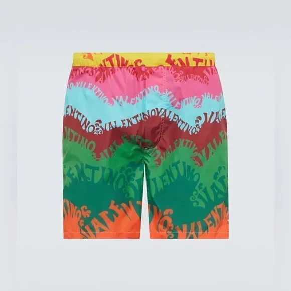 NWT Valentino Printed Silk and Cotton Shorts Size 56 EU Xl USA
